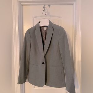 J. Crew Gray Classic One Button Blazer
